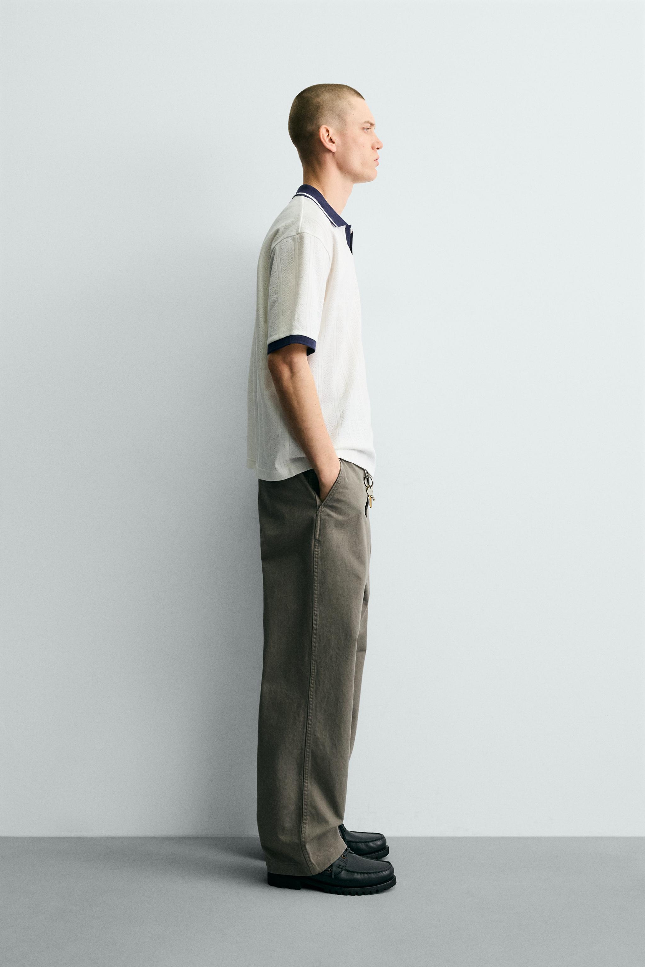 EMBROIDERED VERTICAL JACQUARD POLO